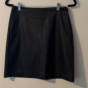 RW&CO. Black Faux Leather Mini Skirt